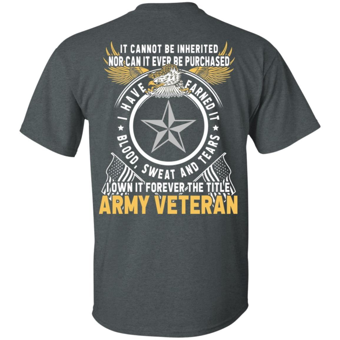 US Army O-7 Brigadier General O7 BG General Officer Ranks T-Shirt For Men On Back-TShirt-Army-Veterans Nation