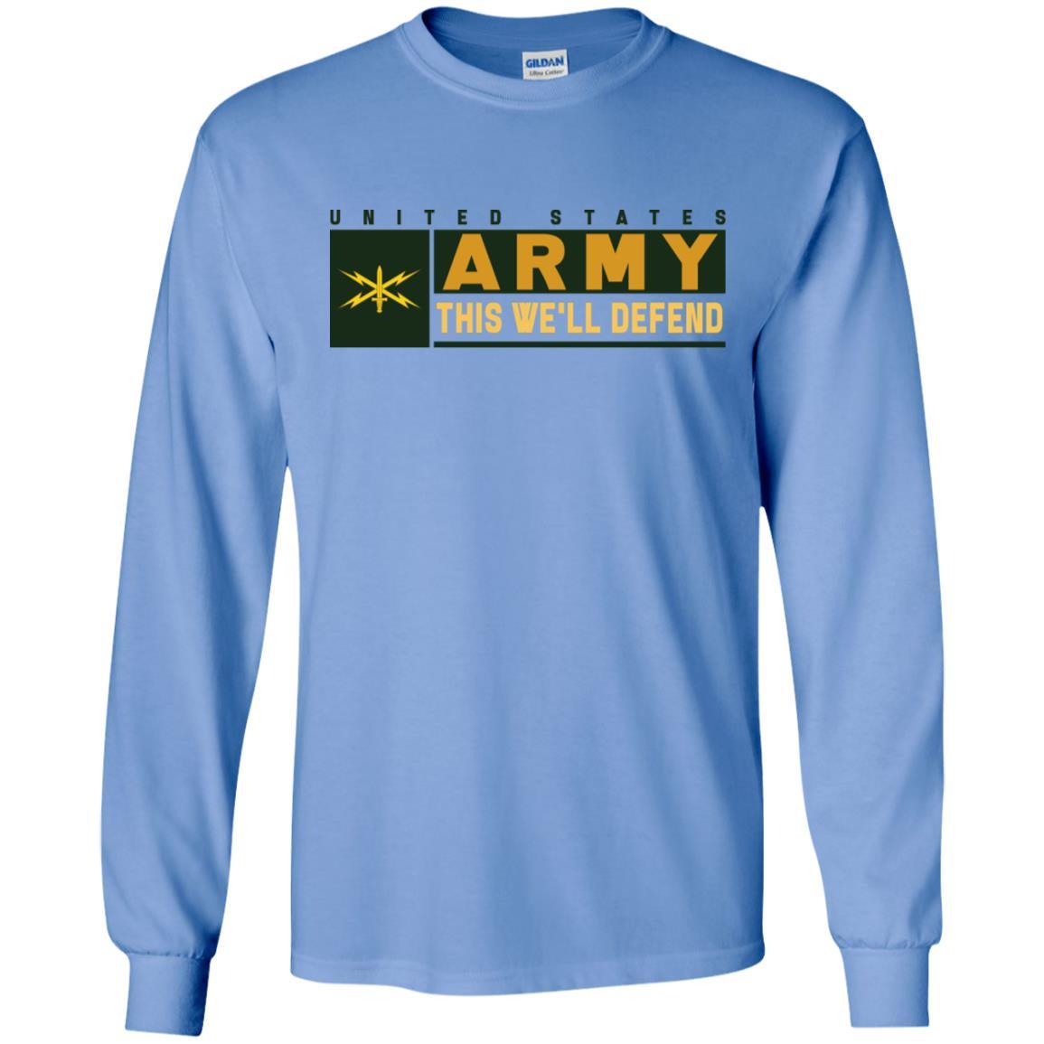 U.S. Army Cyber Corps- This We'll Defend T-Shirt On Front For Men-TShirt-Army-Veterans Nation
