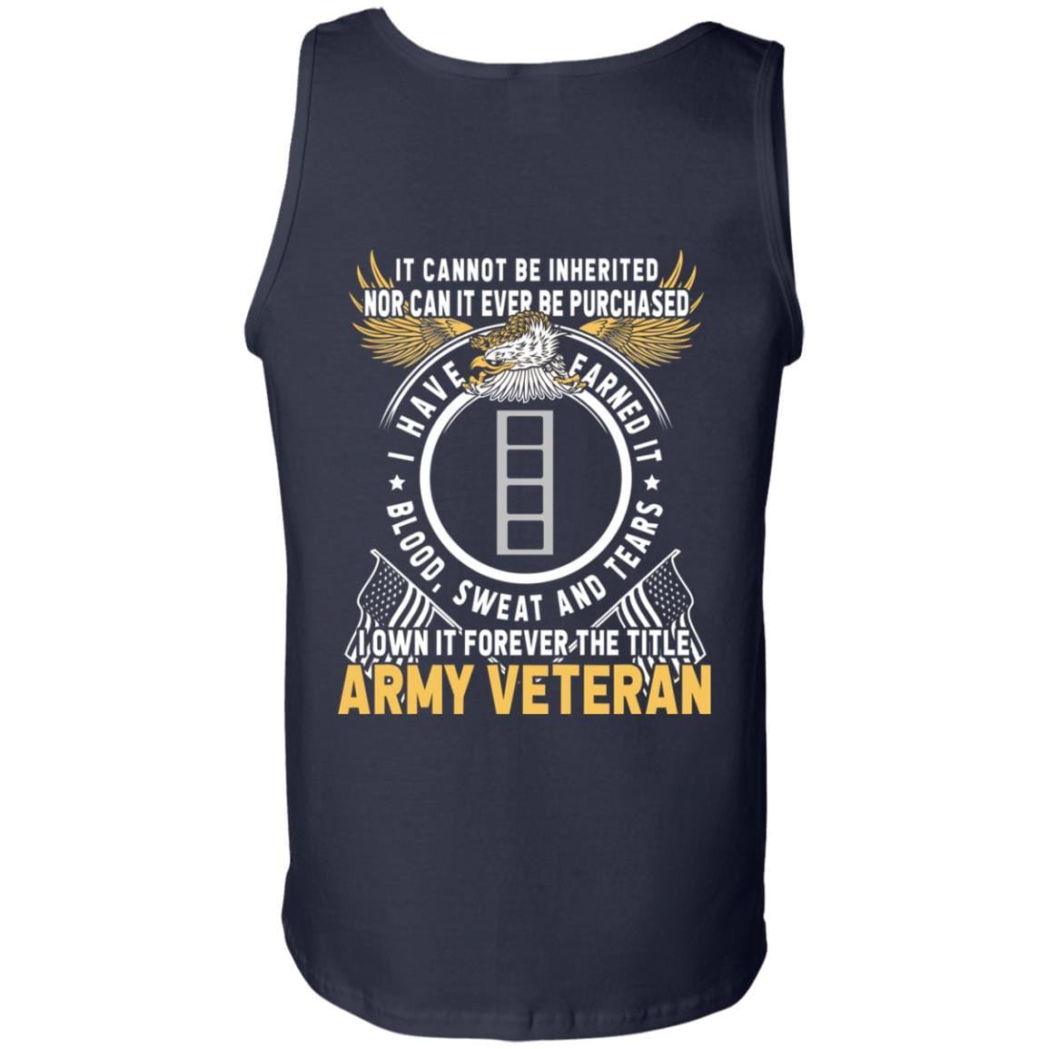 US Army W-4 Chief Warrant Officer 4 W4 CW4 Warrant Officer Ranks T-Shirt For Men On Back-TShirt-Army-Veterans Nation