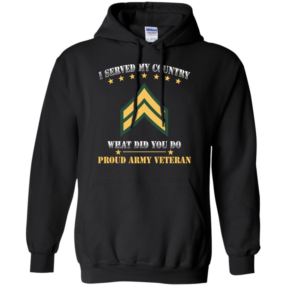 US Army E-4 Corporal E4 CPL Noncommissioned Officer Ranks Men Front T Shirt - Proud US Army Veteran-TShirt-Army-Veterans Nation