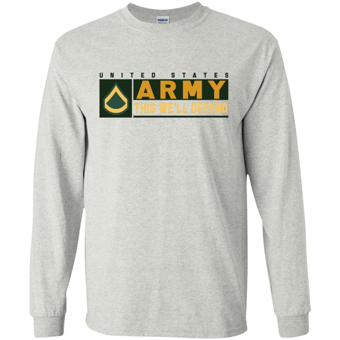 US Army E-3 Private First Class This We Will Defend T-Shirt On Front For Men-TShirt-Army-Veterans Nation