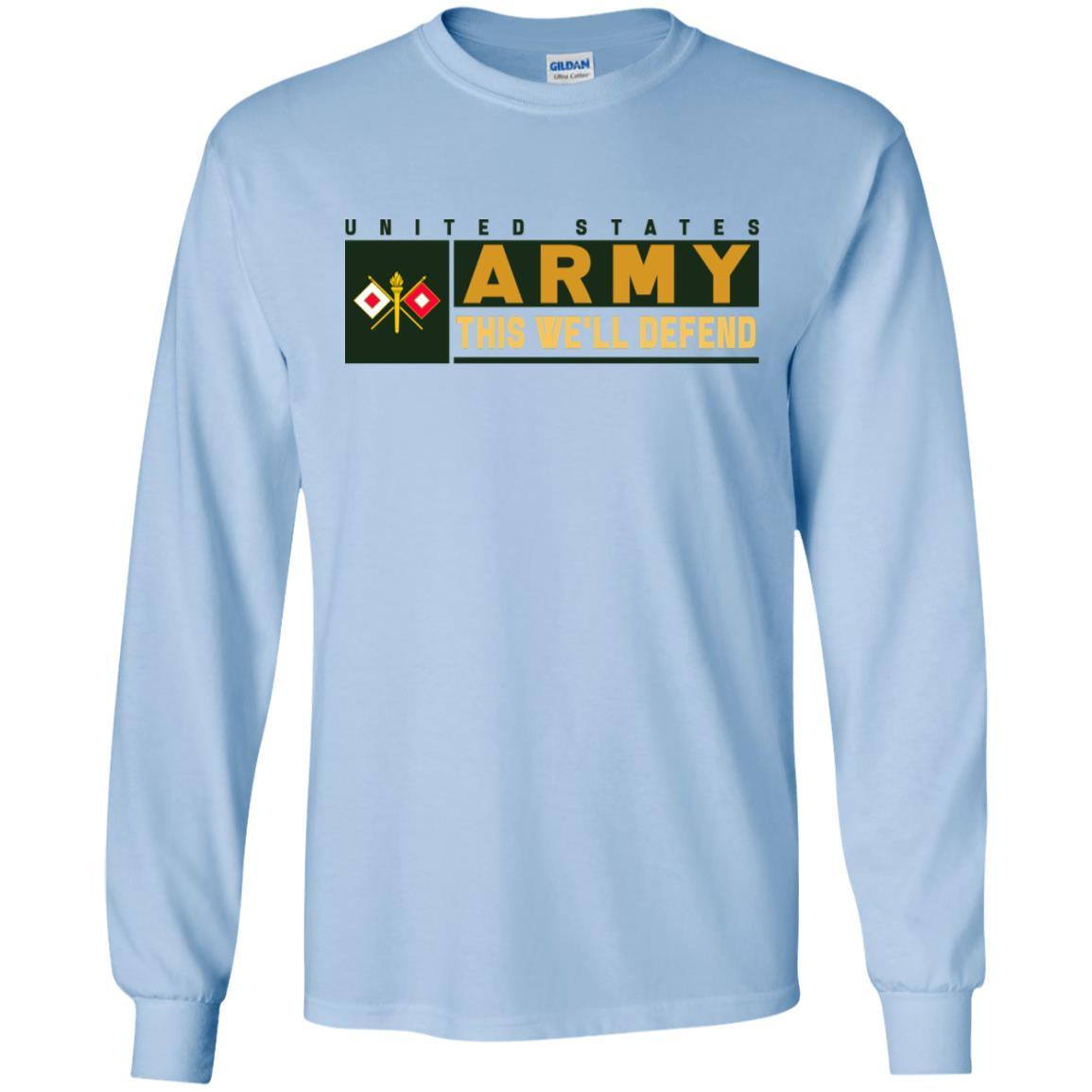 US Army Signal Corps- This We'll Defend T-Shirt On Front For Men-TShirt-Army-Veterans Nation