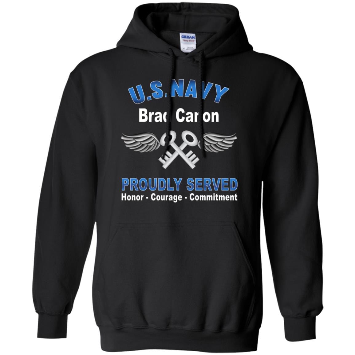Fulfill VN32936 G185 Gildan Pullover Hoodie 8 oz.-HoodedJacket-USAF-Ranks-Veterans Nation