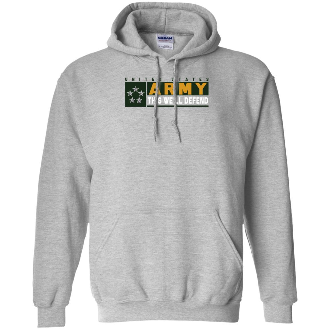 US Army O-10 GA This We Will Defend Long Sleeve - Pullover Hoodie-TShirt-Army-Veterans Nation