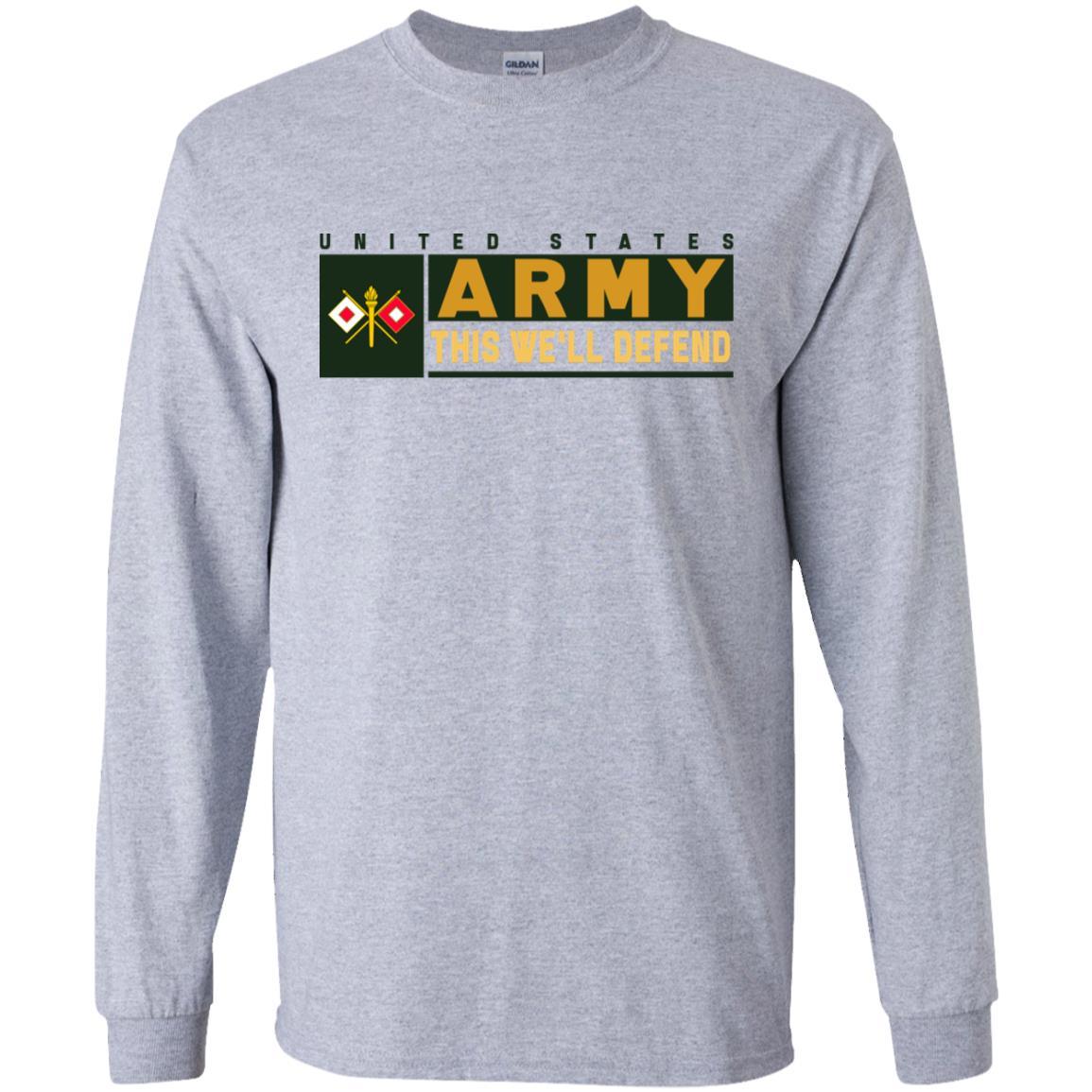 US Army Signal Corps- This We'll Defend T-Shirt On Front For Men-TShirt-Army-Veterans Nation