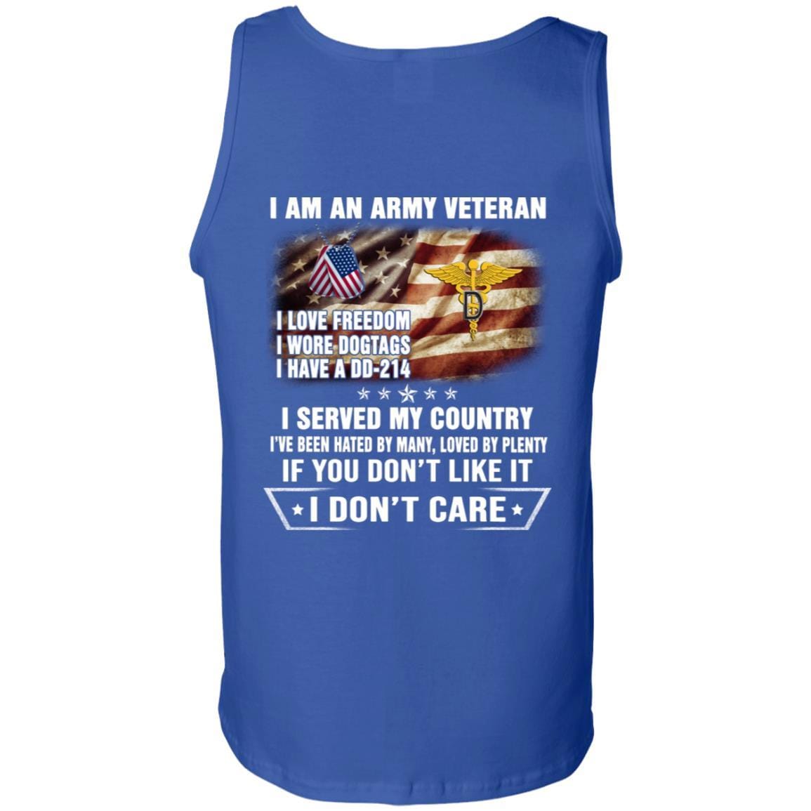 T-Shirt "I Am An Army Dental Corps Veteran" On Back-TShirt-Army-Veterans Nation