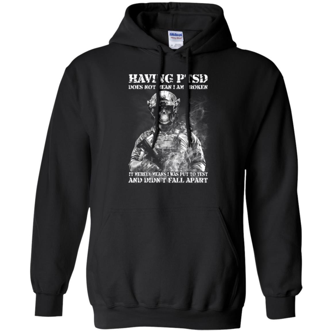 Military T-Shirt "Having PTSD - Didn't Fall Apart Men On" Front-TShirt-General-Veterans Nation