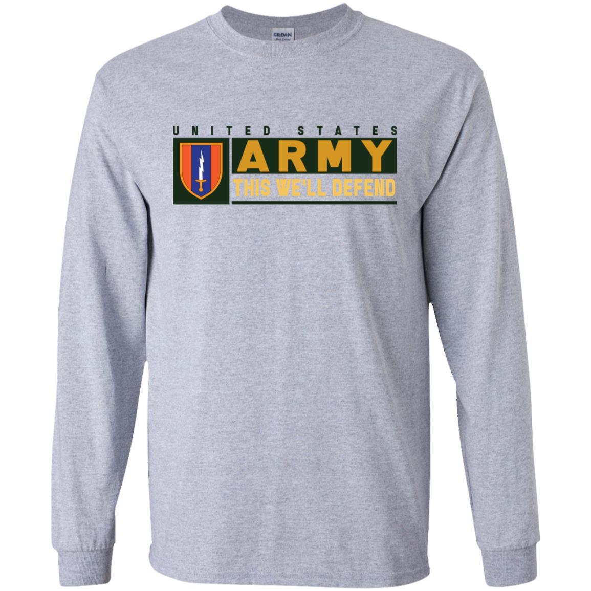 US Army 1ST SIGNAL- This We'll Defend T-Shirt On Front For Men-TShirt-Army-Veterans Nation