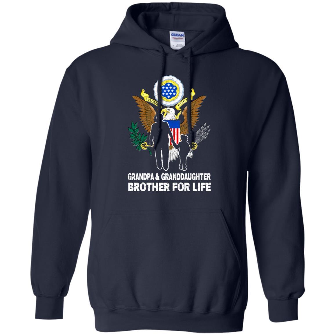 ARMY GRANDPA AND GRANDDAUGHTER ( GRANDSON ) BROTHER FOR LIFE T-Shirt On Front-TShirt-Army-Veterans Nation