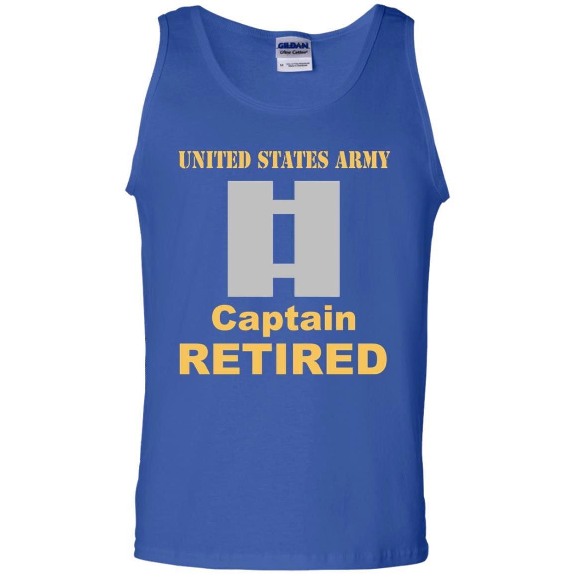 US Army O-3 Captain O3 CPT Commissioned Officer Retired Men T Shirt On Front-TShirt-Army-Veterans Nation