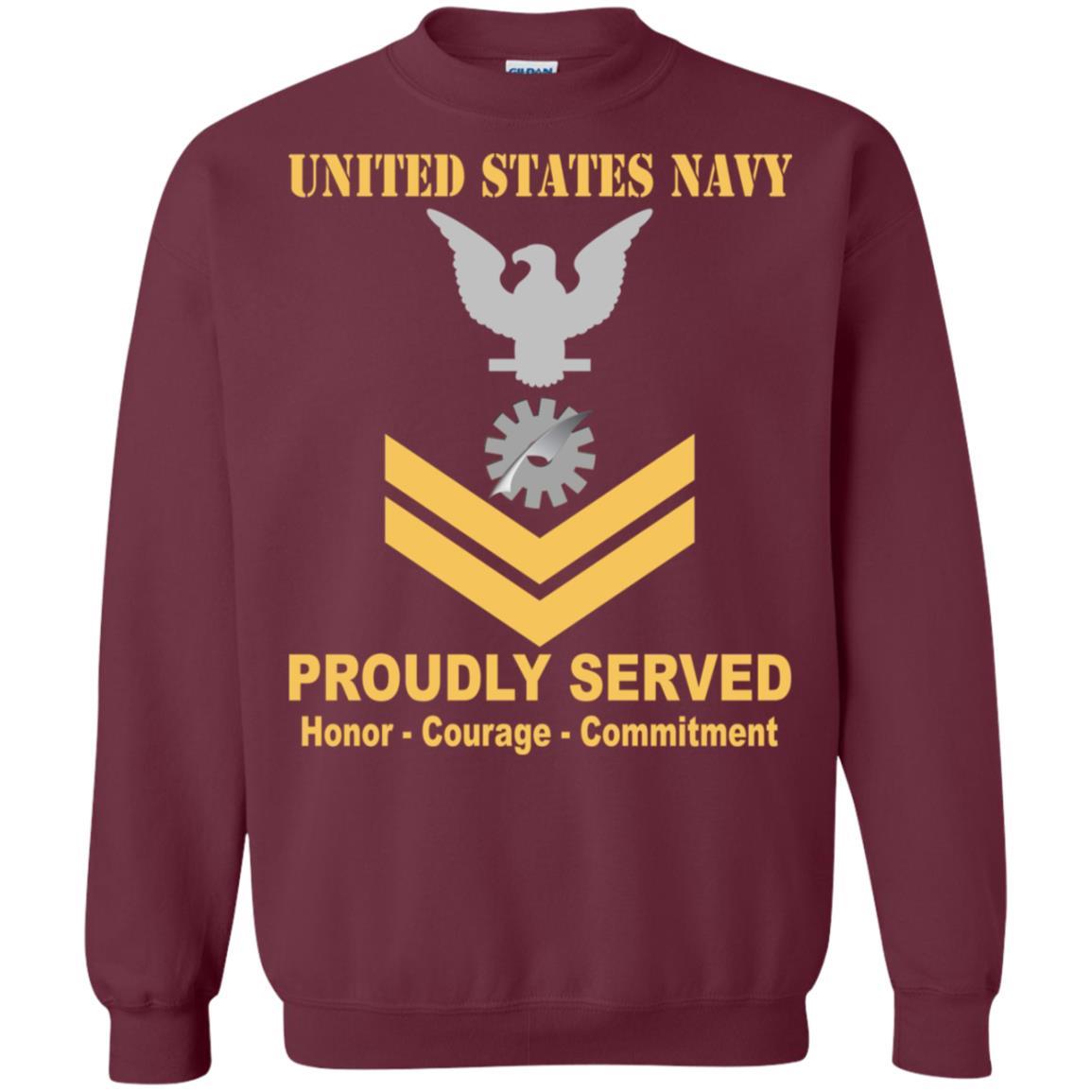 Navy Data Processing Technician Navy DP E-5 Rating Badges Proudly Served T-Shirt For Men On Front-TShirt-Navy-Veterans Nation