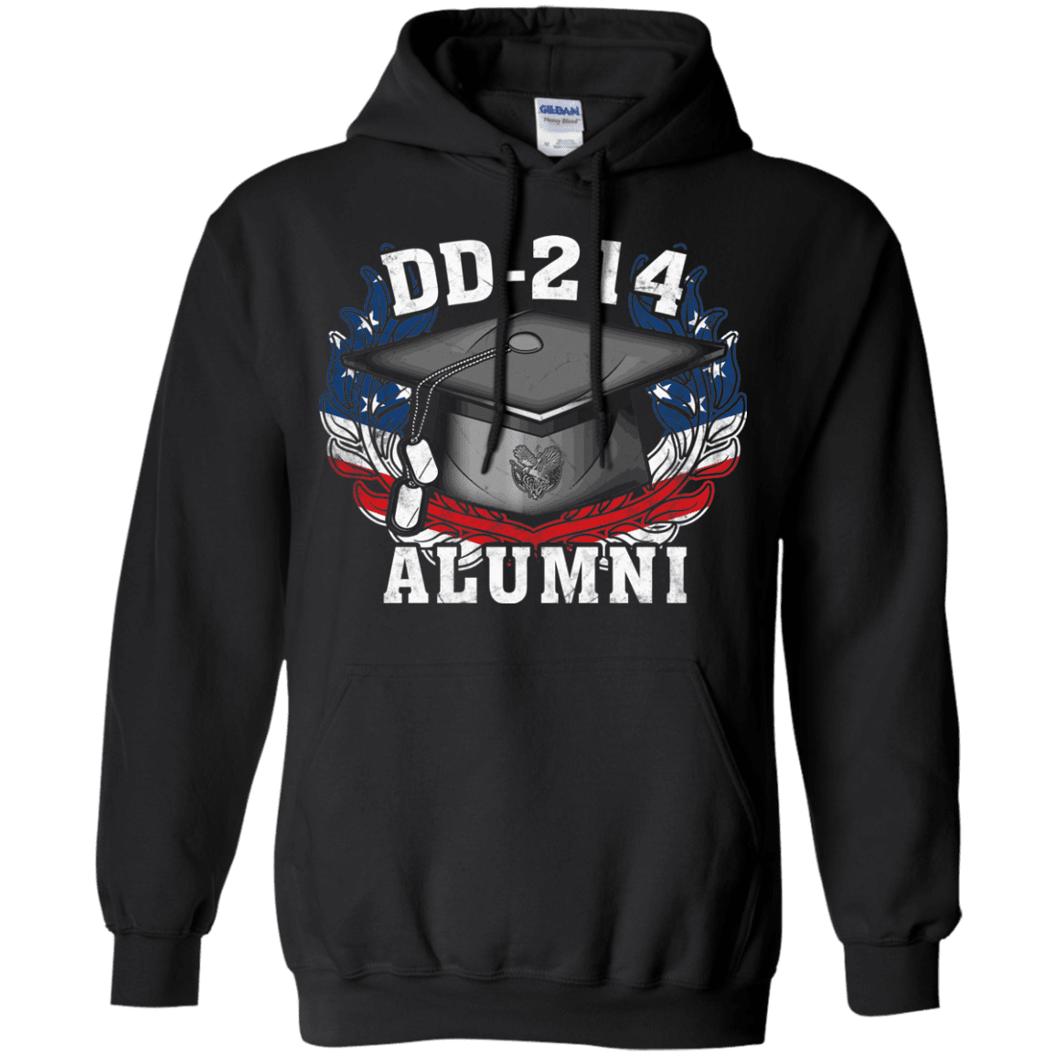 Military T-Shirt "DD 214 Alumni Veteran" Front-TShirt-General-Veterans Nation