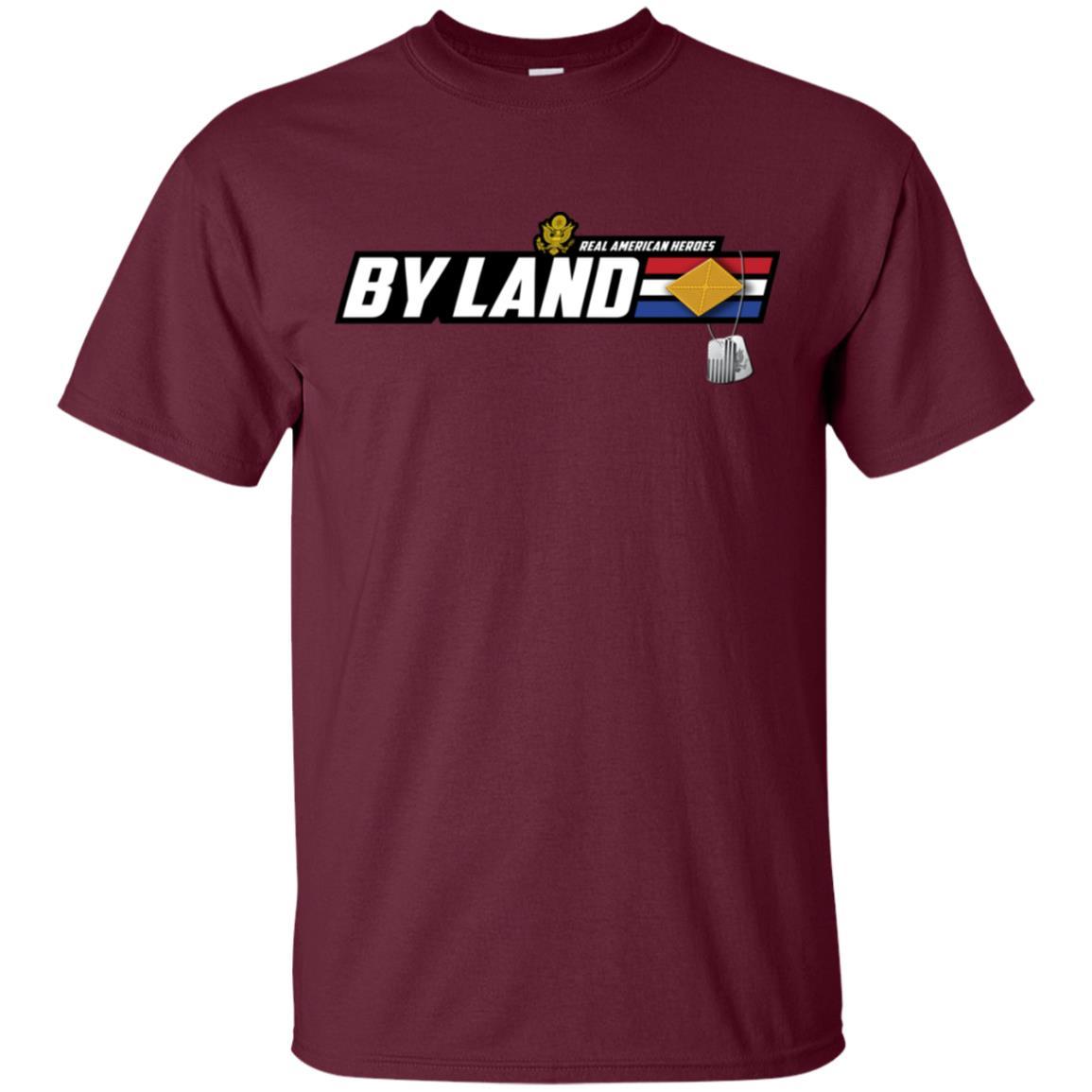 US Army T-Shirt "Finance Corps Real American Heroes By Land" On Front-TShirt-Army-Veterans Nation