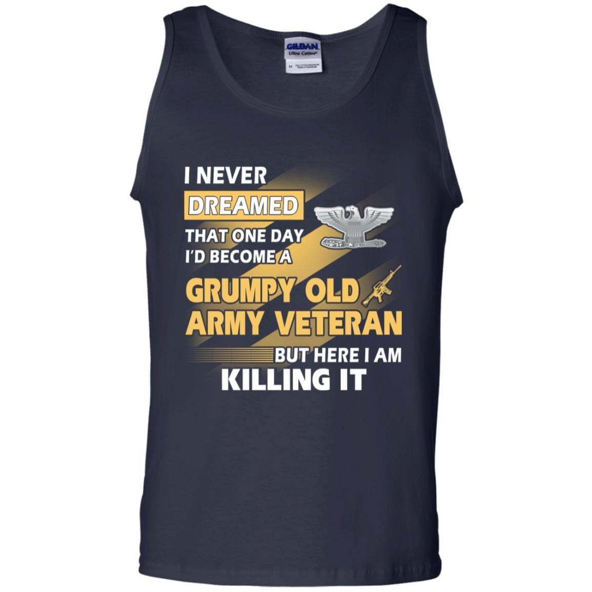 US Army T-Shirt "Grumpy Old Veteran" O-6 Colonel(COL) On Front-TShirt-Army-Veterans Nation