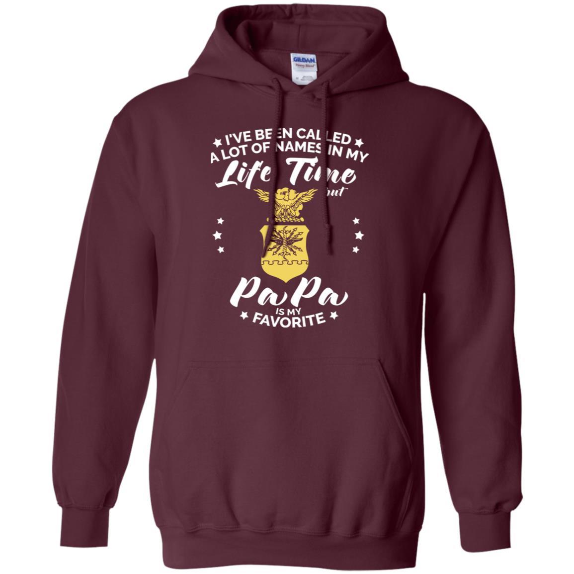 i've been called a lot of things in my life but papa - AIR FORCE T-Shirt On Front-TShirt-USAF-Veterans Nation