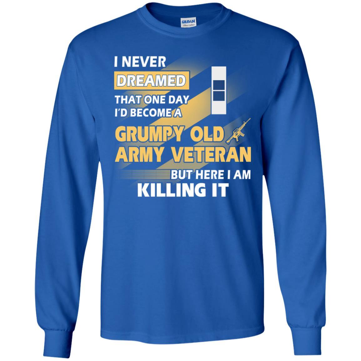 US Army T-Shirt "Grumpy Old Veteran" W-2 Chief Warrant Officer 2(CW2) On Front-TShirt-Army-Veterans Nation