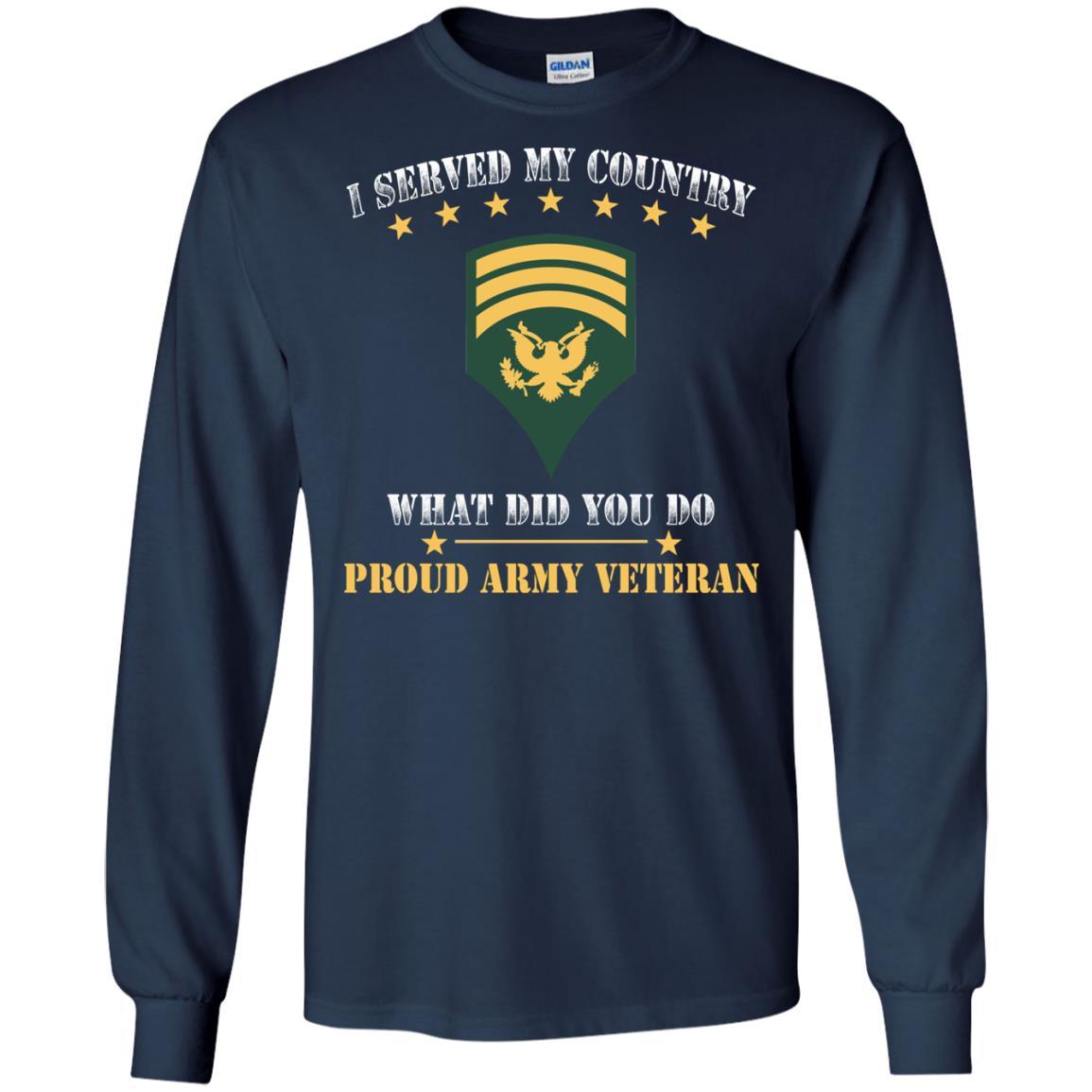 US Army E-7 SPC E7 Specialist Ranks Men Front T Shirt - Proud US Army Veteran-TShirt-Army-Veterans Nation
