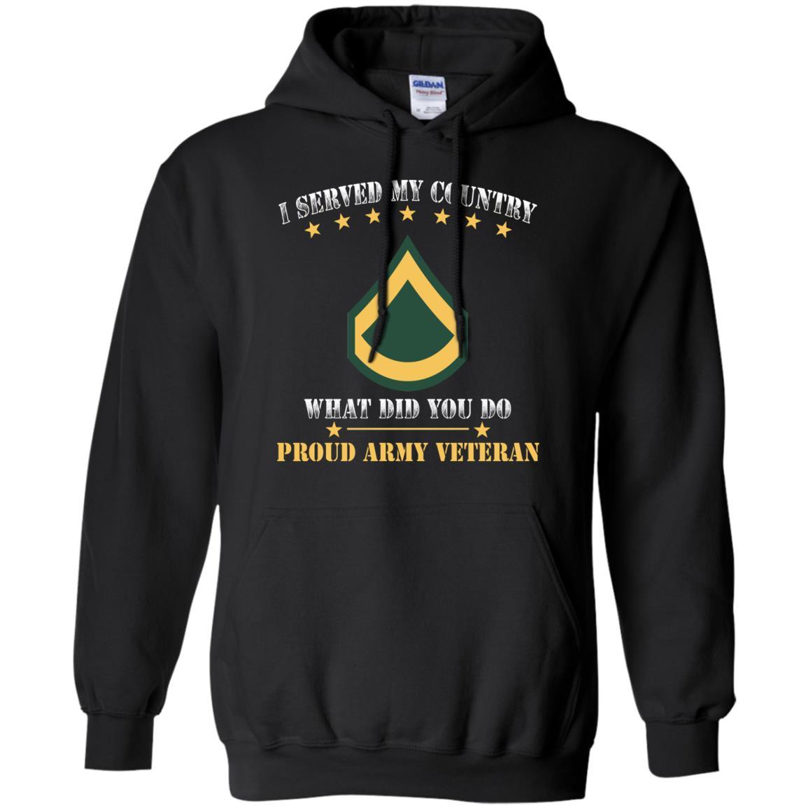 Army E-3 PFC E3 Private First Class Ranks Men Front T Shirt - Proud US Army Veteran-TShirt-Army-Veterans Nation