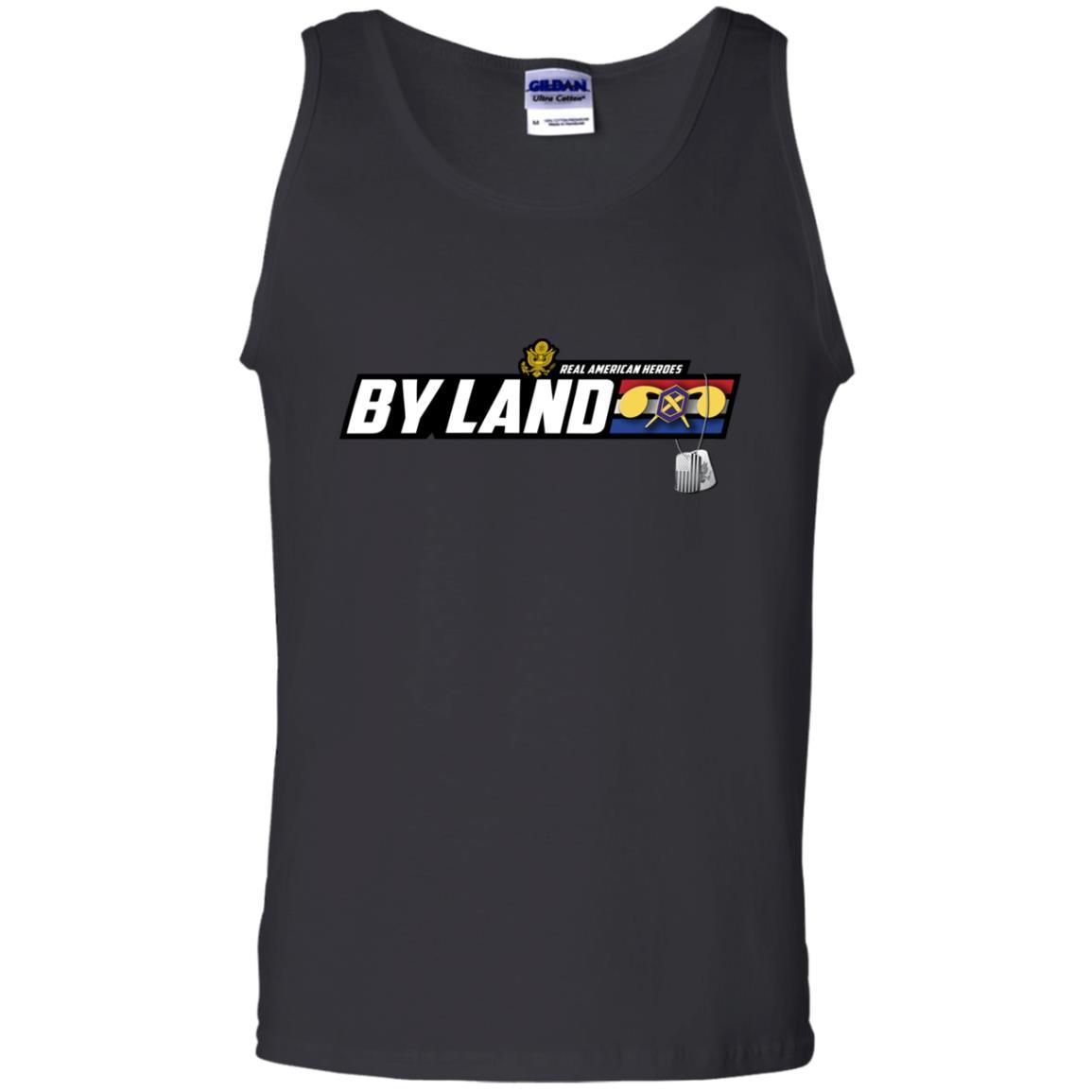 US Army T-Shirt "Chemical Corps Real American Heroes By Land" On Front-TShirt-Army-Veterans Nation