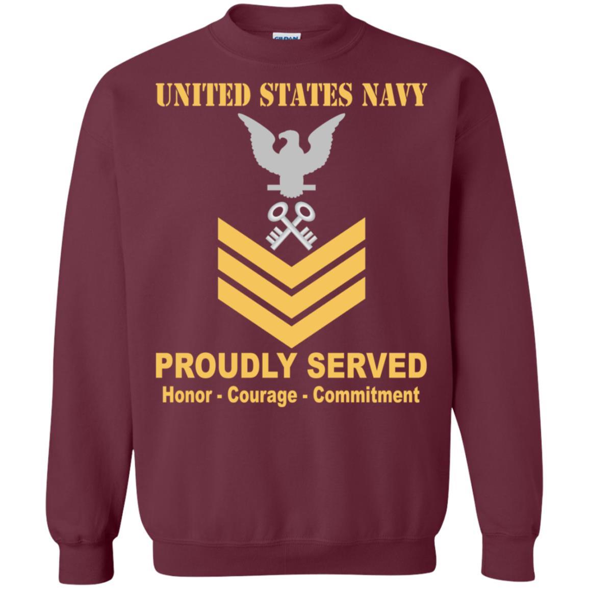 Navy Storekeeper Navy SK E-6 Rating Badges Proudly Served T-Shirt For Men On Front-TShirt-Navy-Veterans Nation