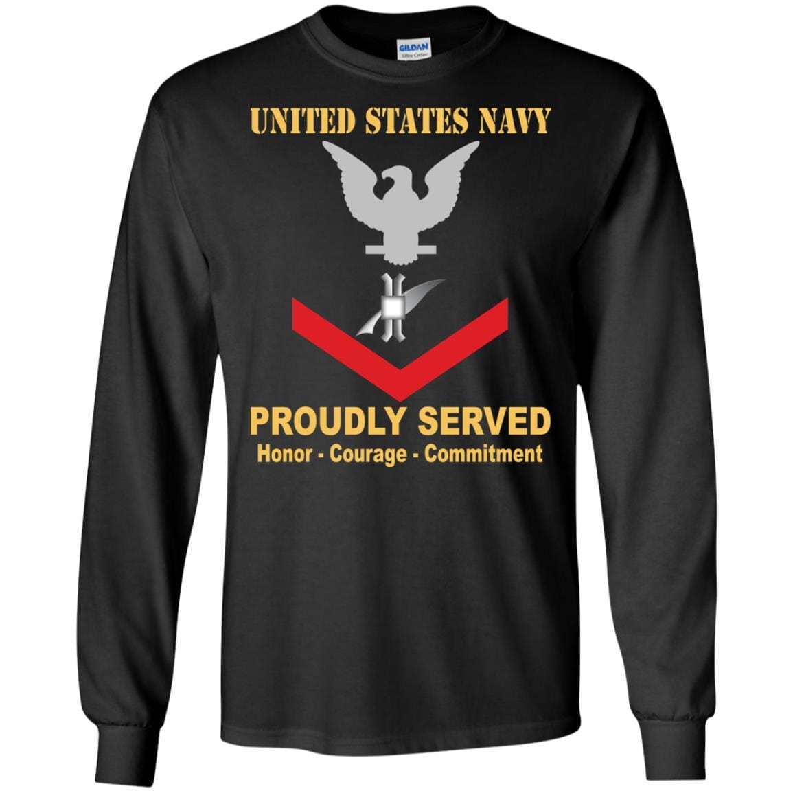 Navy Legalman Navy LN E-4 Rating Badges Proudly Served T-Shirt For Men On Front-TShirt-Navy-Veterans Nation