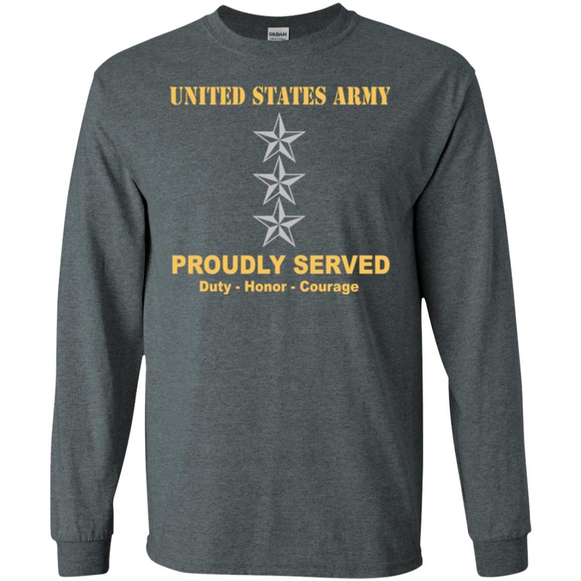 US Army O-9 Lieutenant General O9 LTG General Officer Ranks Men Front Shirt US Army Rank-TShirt-Army-Veterans Nation
