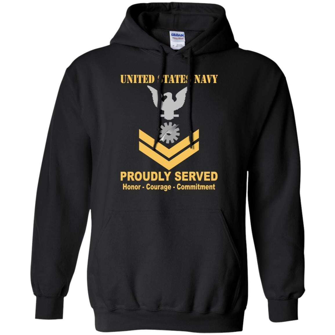 Navy Data Processing Technician Navy DP E-5 Rating Badges Proudly Served T-Shirt For Men On Front-TShirt-Navy-Veterans Nation