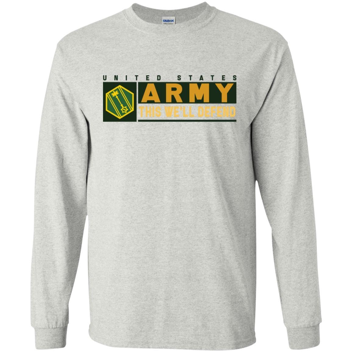 US Army 46TH MILITARY POLICE COMMAND- This We'll Defend T-Shirt On Front For Men-TShirt-Army-Veterans Nation