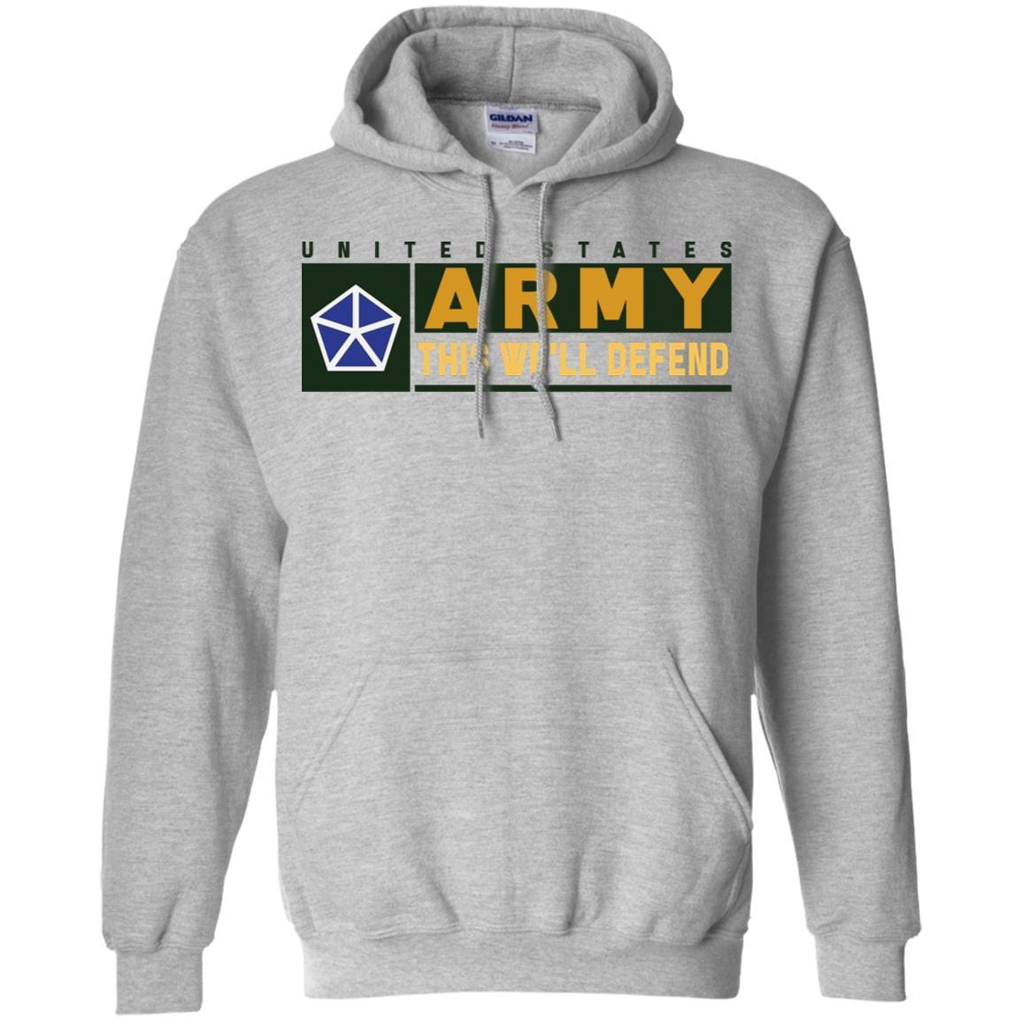 US Army 5TH CORPS- This We'll Defend T-Shirt On Front For Men-TShirt-Army-Veterans Nation