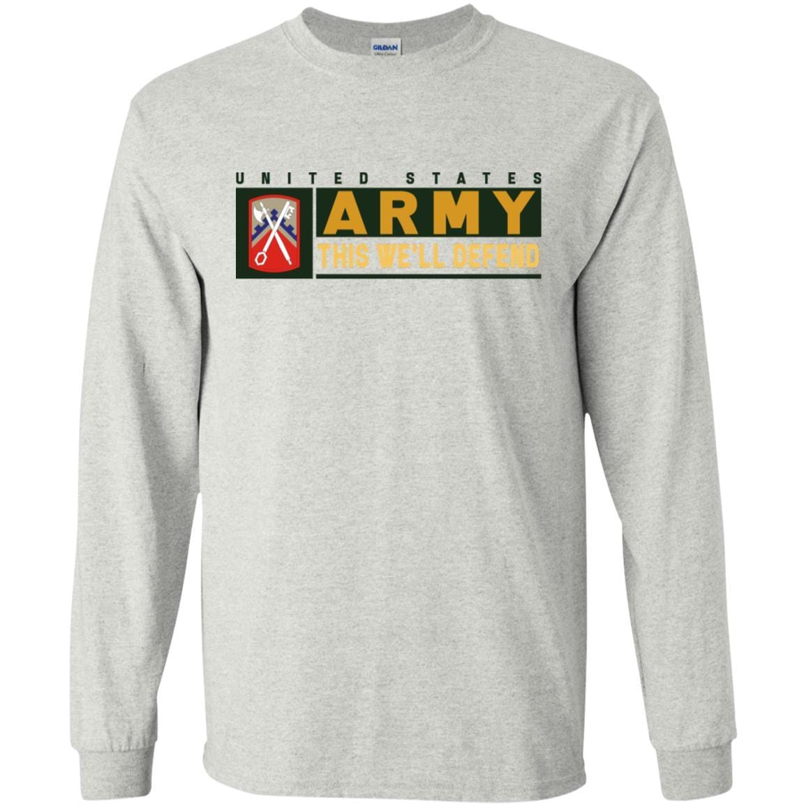 US Army 16TH SUSTAINMENT BRIGADE- This We'll Defend T-Shirt On Front For Men-TShirt-Army-Veterans Nation