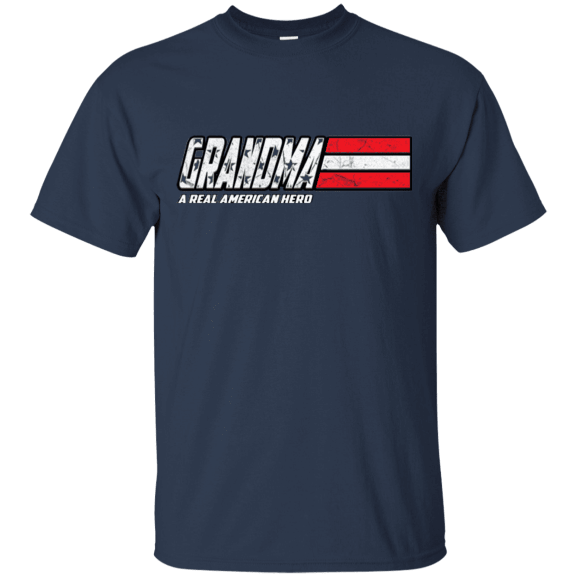 Military T-Shirt "Grandma - A Real American Hero - Men" Front-TShirt-General-Veterans Nation