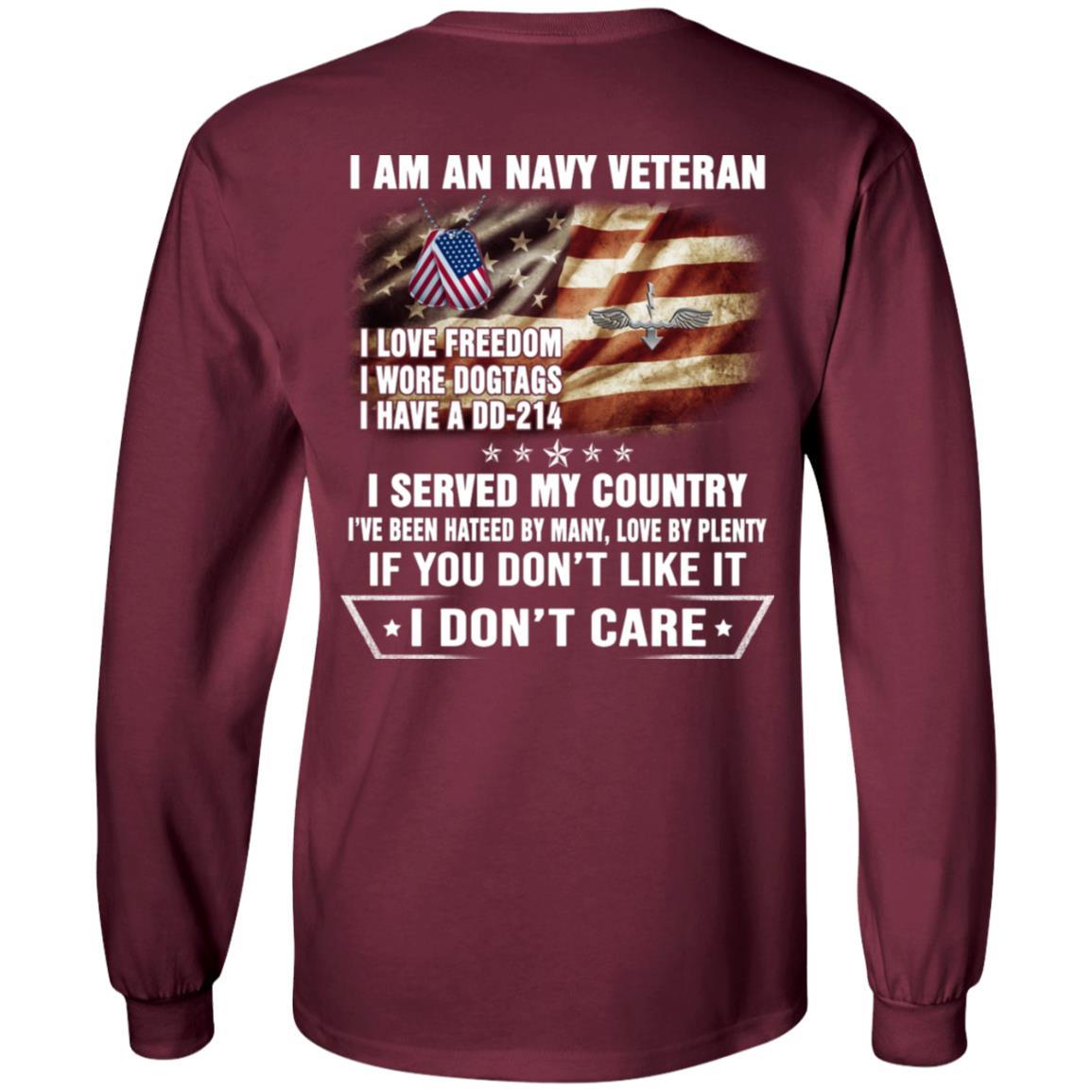 I Am An Navy Antisubmarine Warfare Technician Navy AX Veteran T-Shirt On Back-TShirt-Navy-Veterans Nation