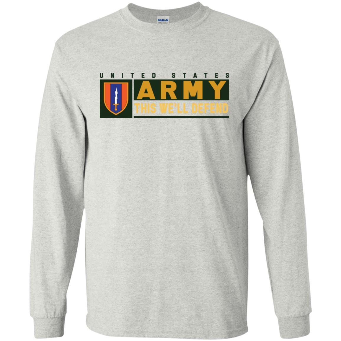 US Army 1ST SIGNAL- This We'll Defend T-Shirt On Front For Men-TShirt-Army-Veterans Nation