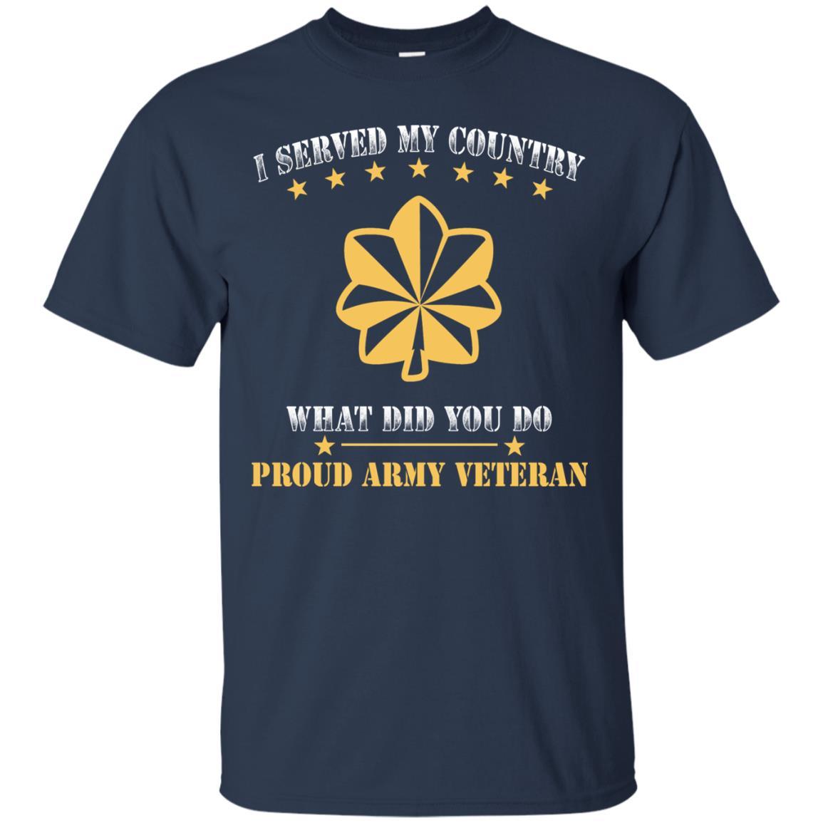 US Army O-4 Major O4 MAJ Field Officer Ranks Men Front T Shirt - Proud US Army Veteran-TShirt-Army-Veterans Nation