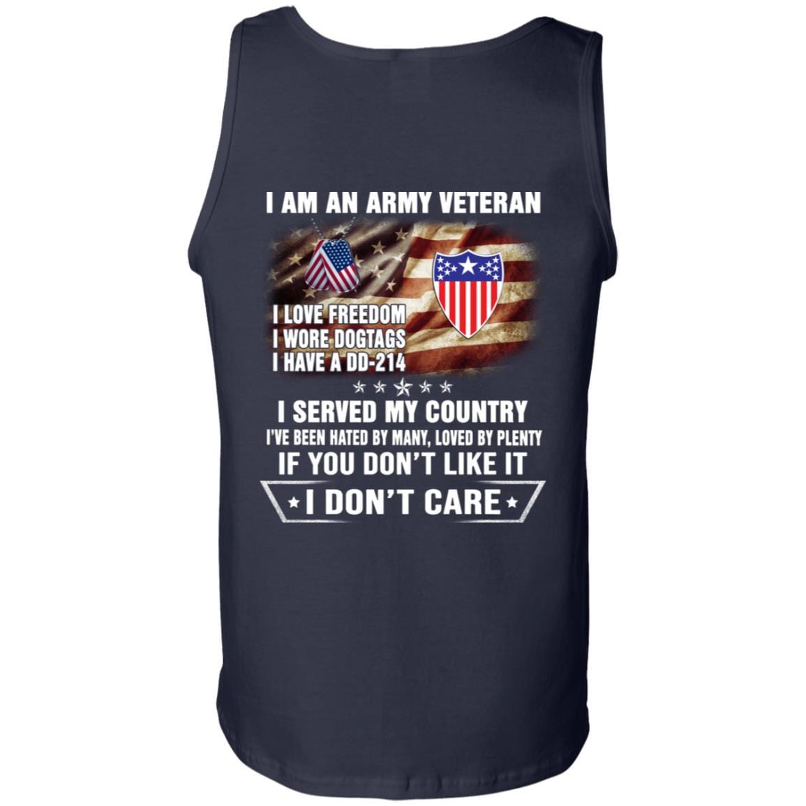 T-Shirt "I Am An Army Adjutant General Veteran" On Back-TShirt-Army-Veterans Nation