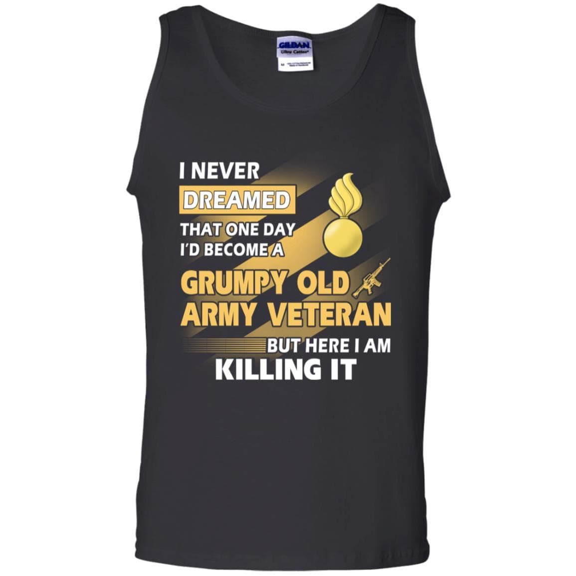 US Army T-Shirt "Ordnance Corps Grumpy Old Veteran" On Front-TShirt-Army-Veterans Nation