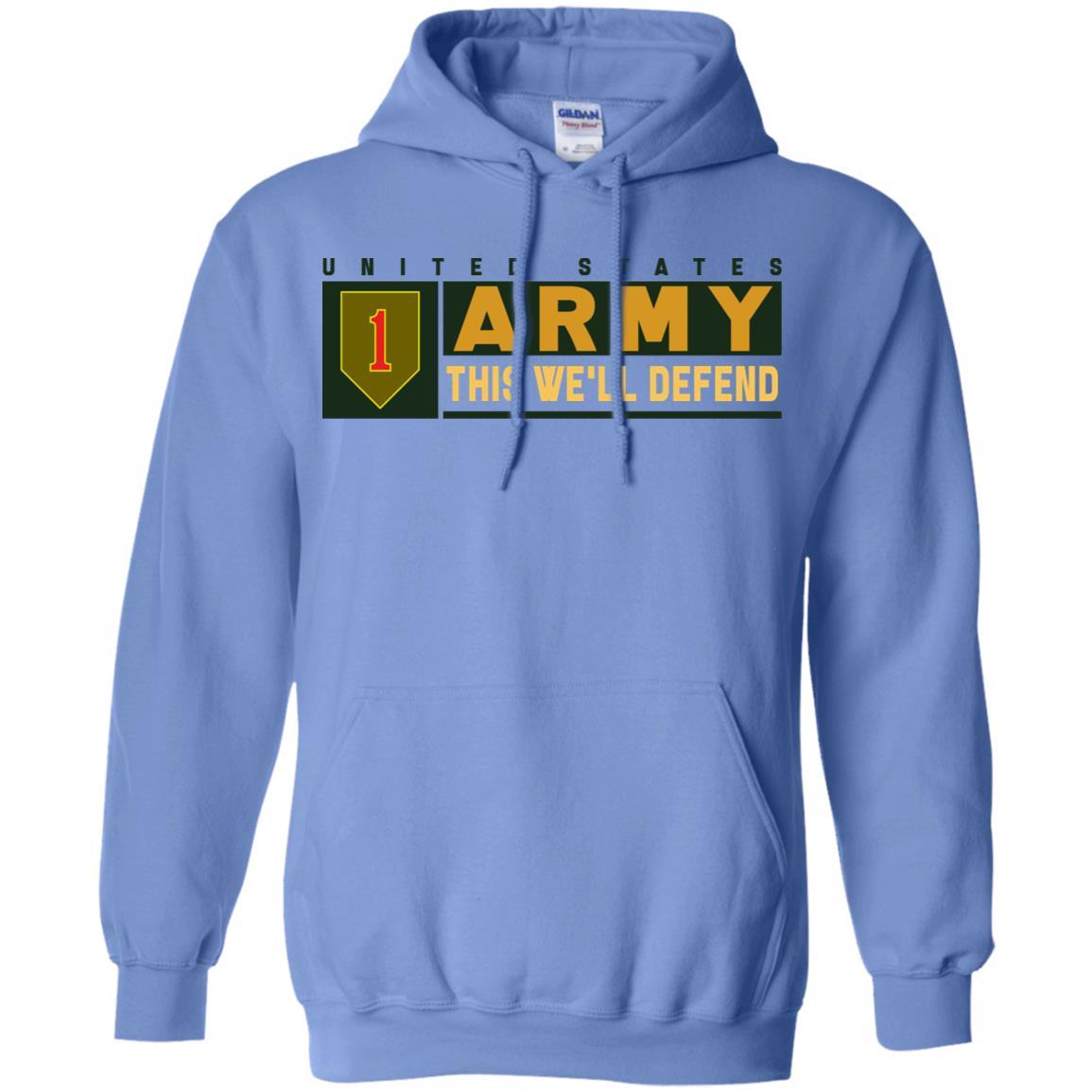 US Army 1st Infantry Division- This We'll Defend T-Shirt On Front For Men-TShirt-Army-Veterans Nation