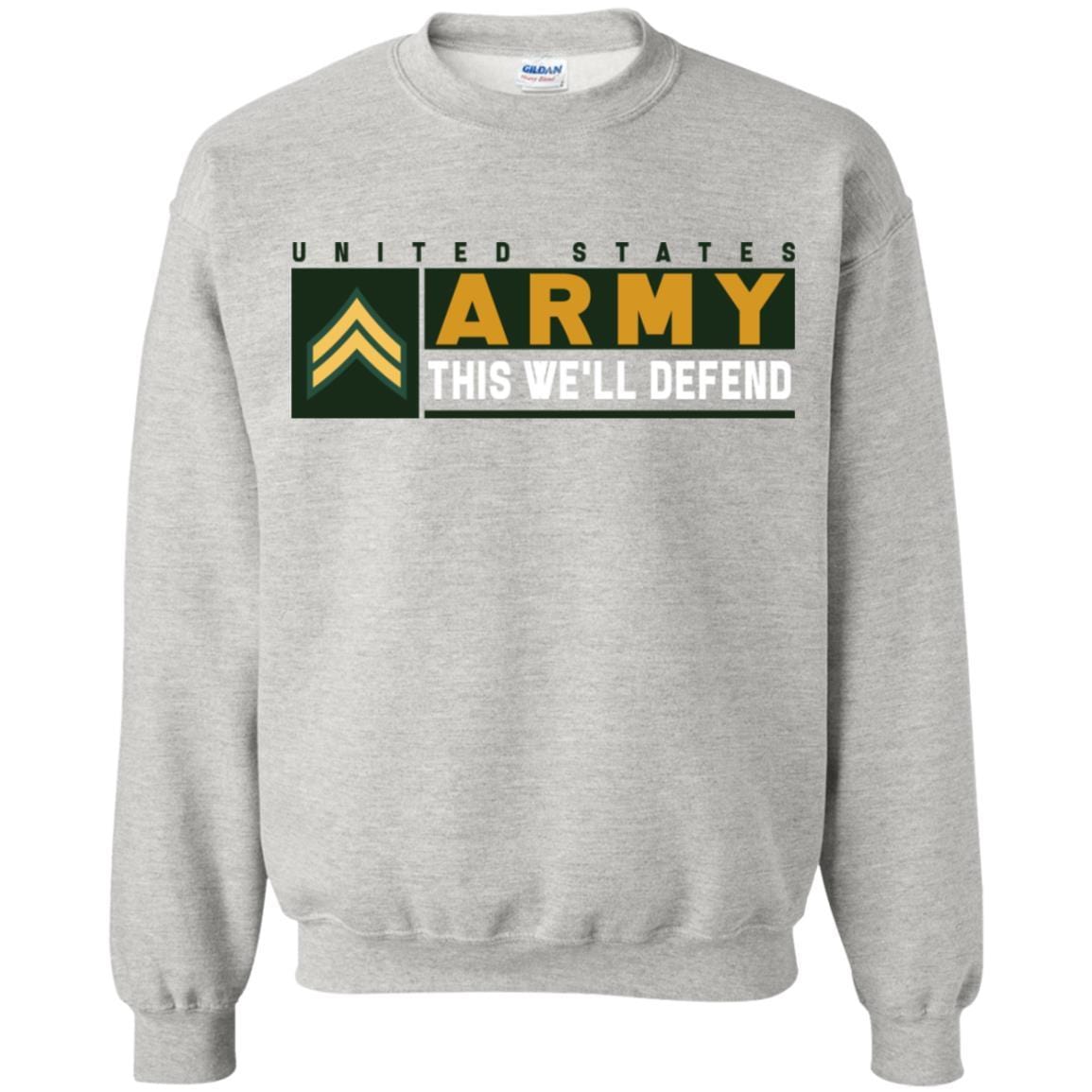US Army E-4 Corporal This We Will Defend Long Sleeve - Pullover Hoodie-TShirt-Army-Veterans Nation