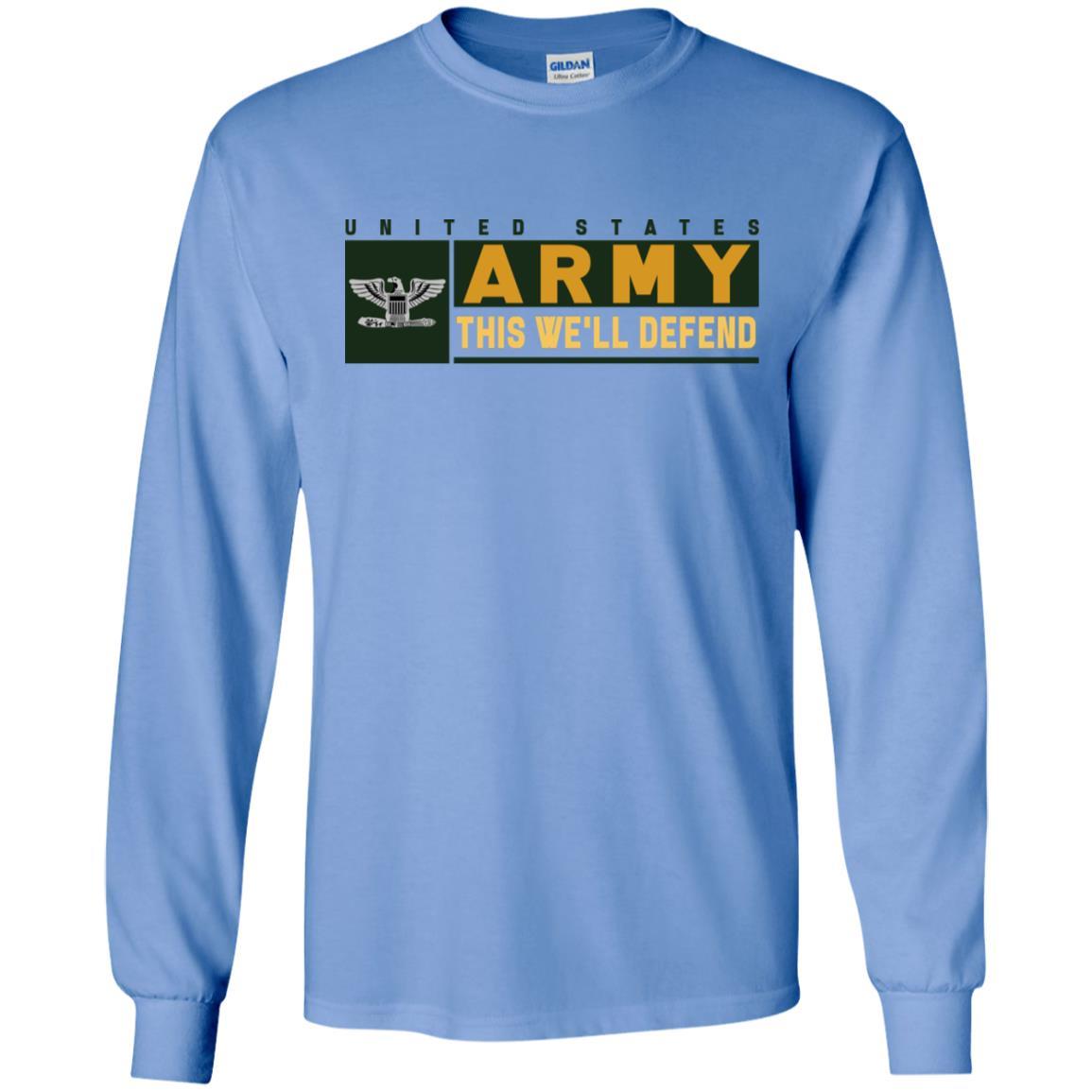 US Army O-6 This We Will Defend T-Shirt On Front For Men-TShirt-Army-Veterans Nation
