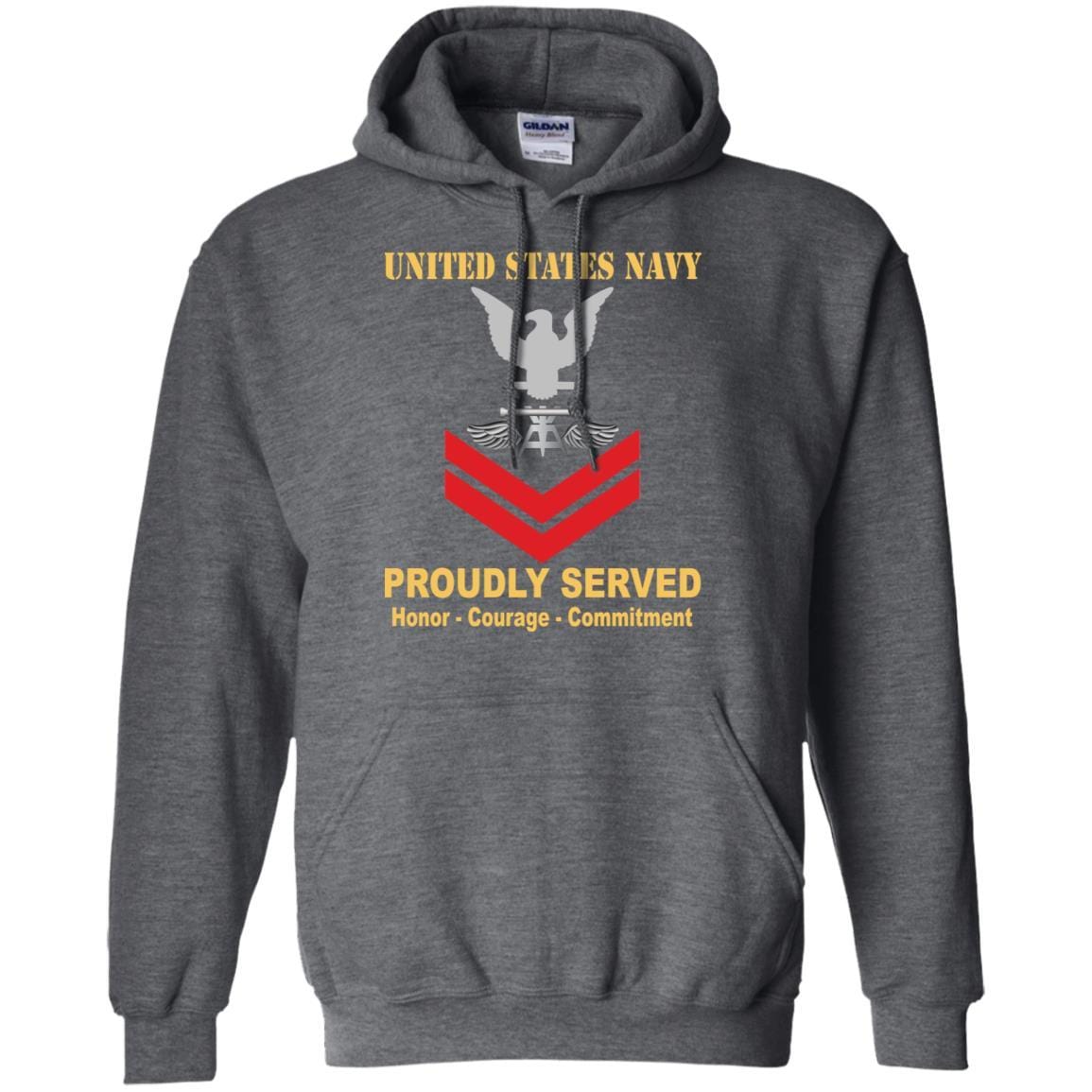 Navy Aviation Fire Control Tech Navy AQ E-5 Rating Badges Proudly Served T-Shirt For Men On Front-TShirt-Navy-Veterans Nation