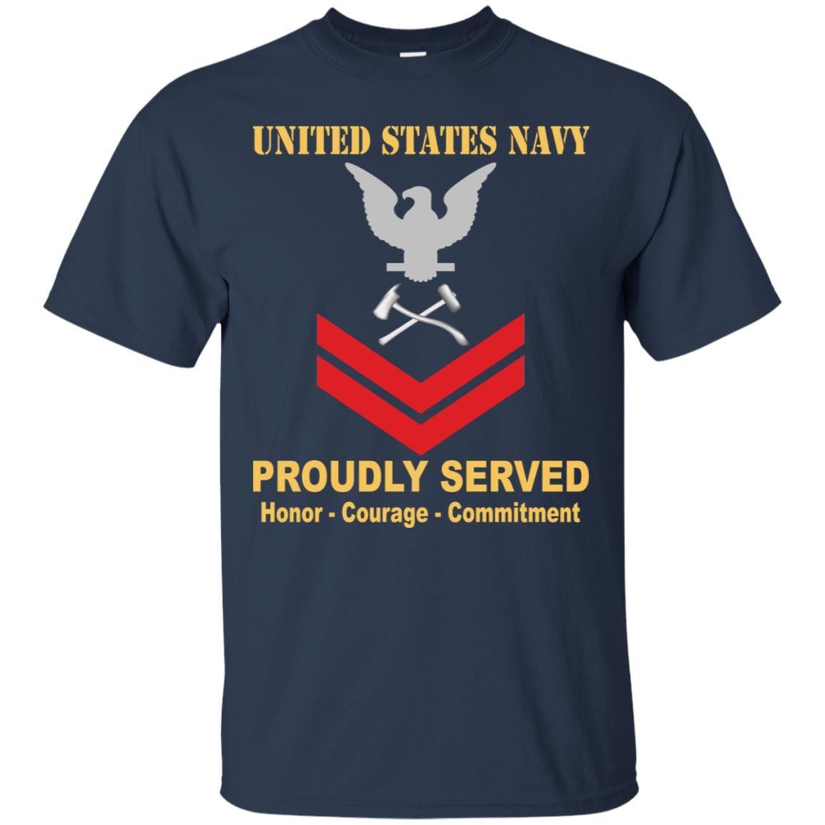 Navy Damage Controlman Navy DC E-5 Rating Badges Proudly Served T-Shirt For Men On Front-TShirt-Navy-Veterans Nation
