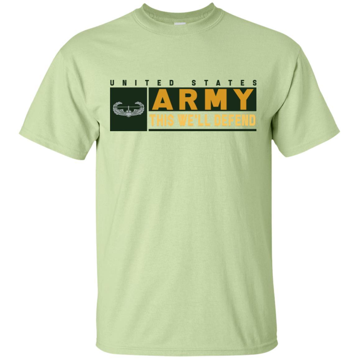 US Army Air Assault Wings Badge- This We'll Defend T-Shirt On Front For Men-TShirt-Army-Veterans Nation