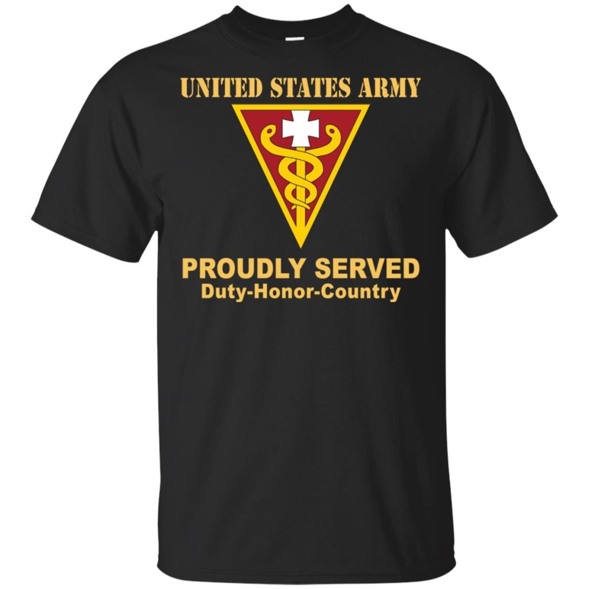 US ARMY 3RD MEDICAL COMMAND- Proudly Served T-Shirt On Front For Men-TShirt-Army-Veterans Nation
