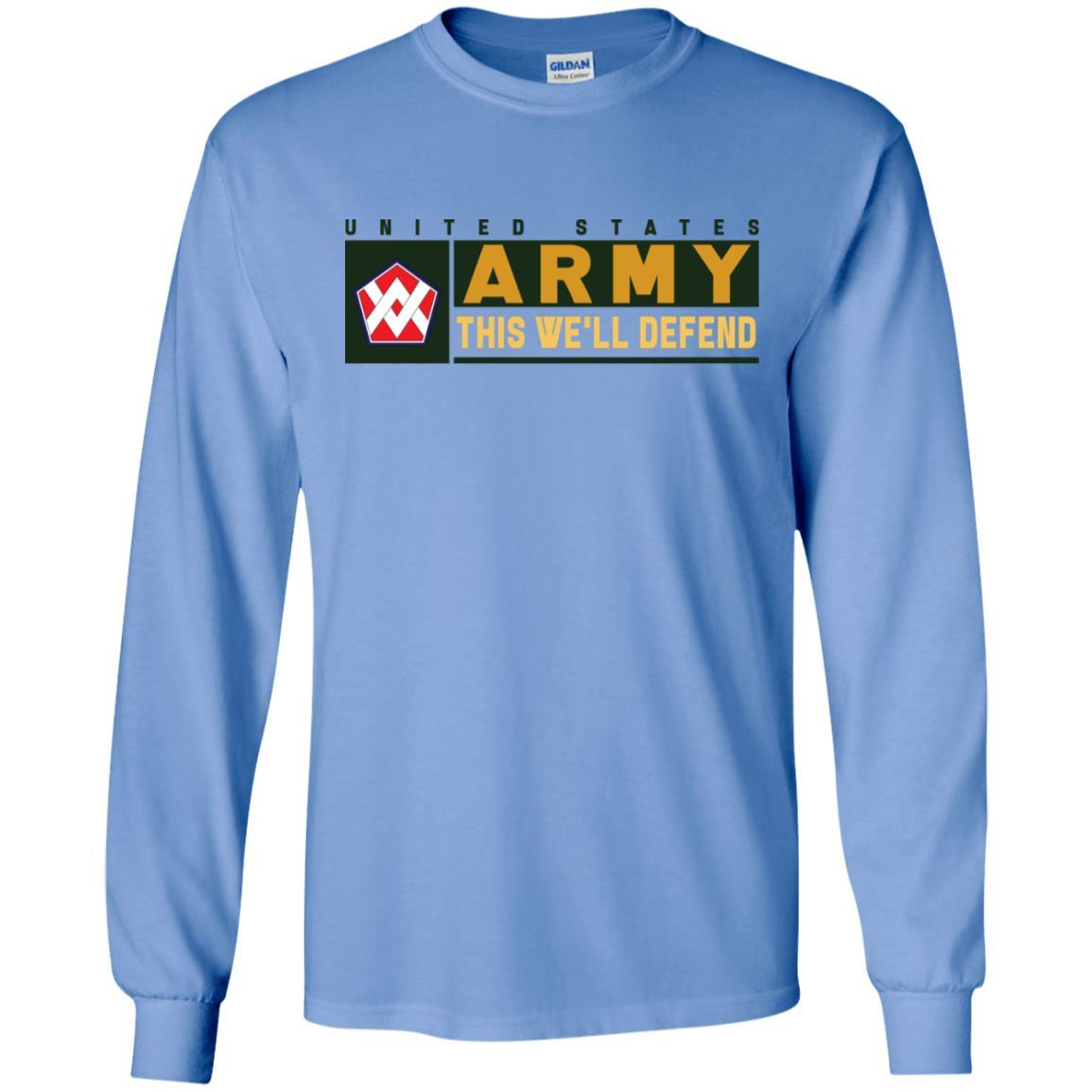 US Army 55TH SUSTAINMENT BRIGADE CSIB- This We'll Defend T-Shirt On Front For Men-TShirt-Army-Veterans Nation