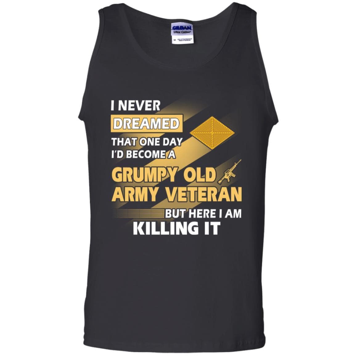 US Army T-Shirt "Finance Corps Grumpy Old Veteran" On Front-TShirt-Army-Veterans Nation