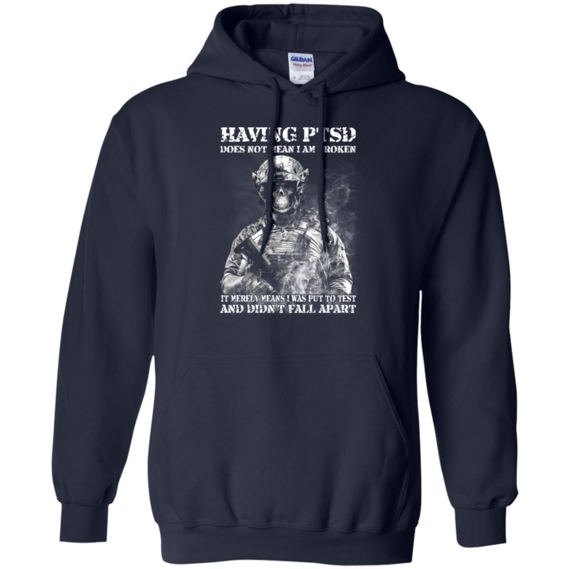 Military T-Shirt "Having PTSD - Didn't Fall Apart Men On" Front-TShirt-General-Veterans Nation