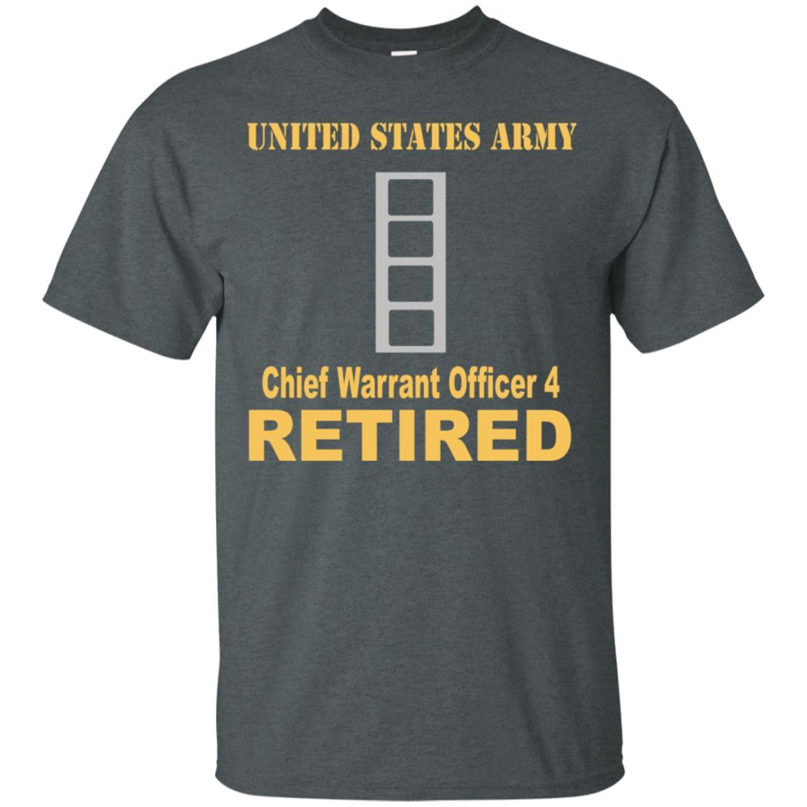 US Army W-4 Chief Warrant Officer 4 W4 CW4 Warrant Officer Retired Men T Shirt On Front-TShirt-Army-Veterans Nation