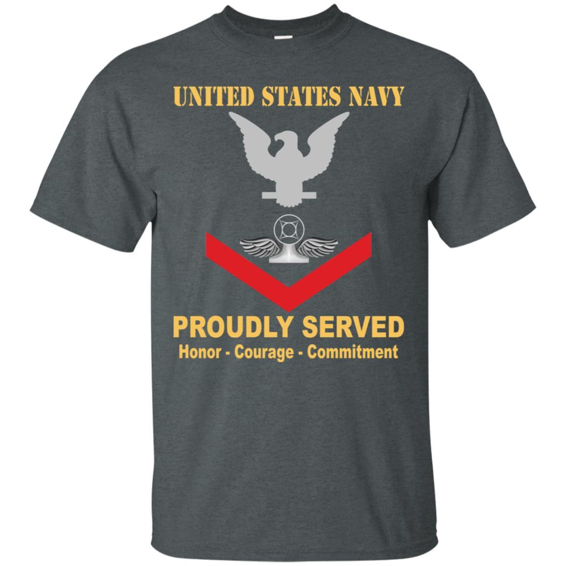 Navy Air Traffic Controller Navy AC E-4 Rating Badges Proudly Served T-Shirt For Men On Front-TShirt-Navy-Veterans Nation
