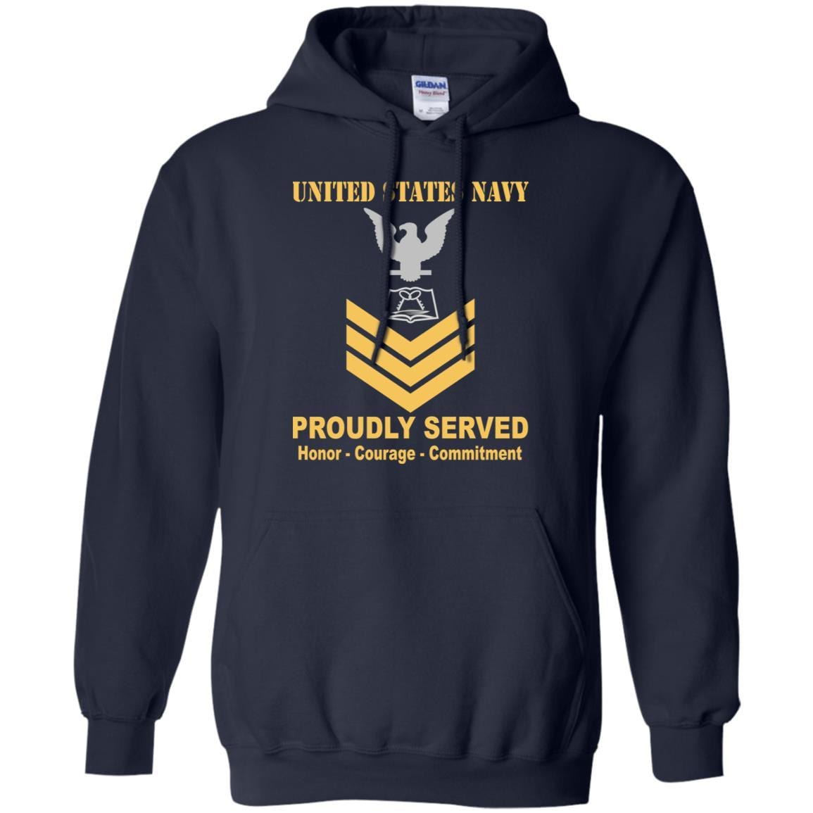 Navy Mess Management Specialist Navy MS E-6 Rating Badges Proudly Served T-Shirt For Men On Front-TShirt-Navy-Veterans Nation