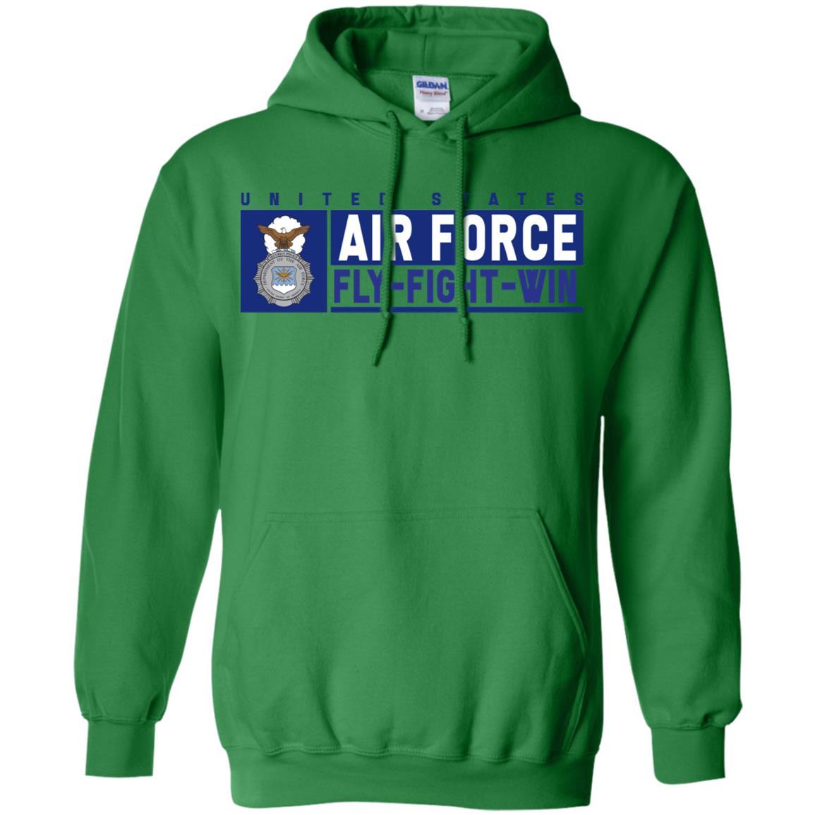 US Air Force Security Police Fly - Fight - Win Long Sleeve - Pullover Hoodie-TShirt-USAF-Veterans Nation